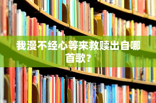 我漫不经心等来救赎出自哪首歌？